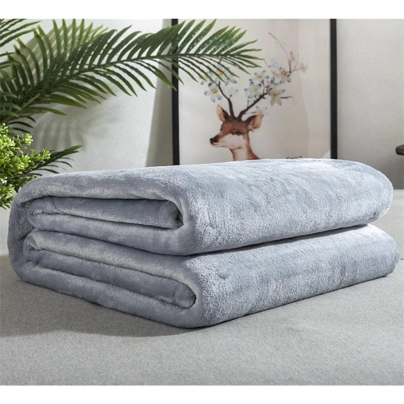 Фланелевый плед Летний Кондиционер Накидка Мягкий Флис Офисный Плед для Сна Однослойный Двусторонний Плюшевый Плед на Все Сезоны