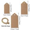 100 шт. Ручная работа DIY Этикетка-гребешок со шнурком Крафт-бумага Бирки для подвешивания Этикетка для упаковки Поделки