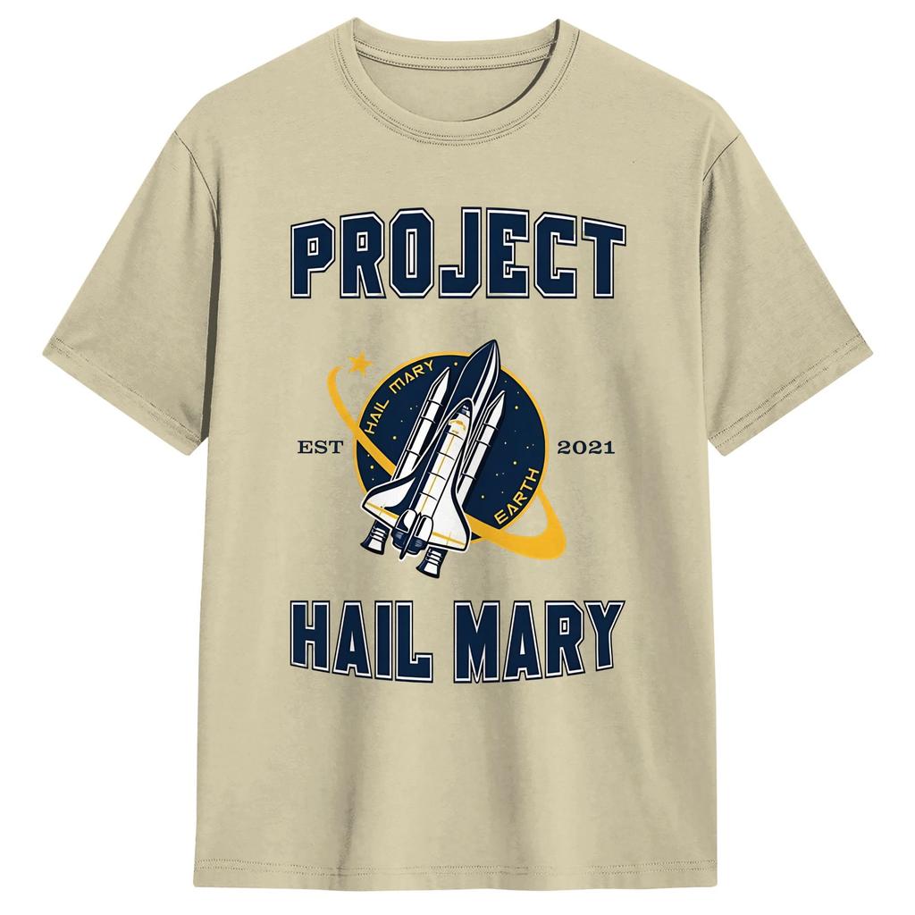 Винтажная футболка Project Hail Mary Amaze Jazz Hands EST 2021 для мужчин, хлопковая, с круглым вырезом, с коротким рукавом, летняя одежда.
