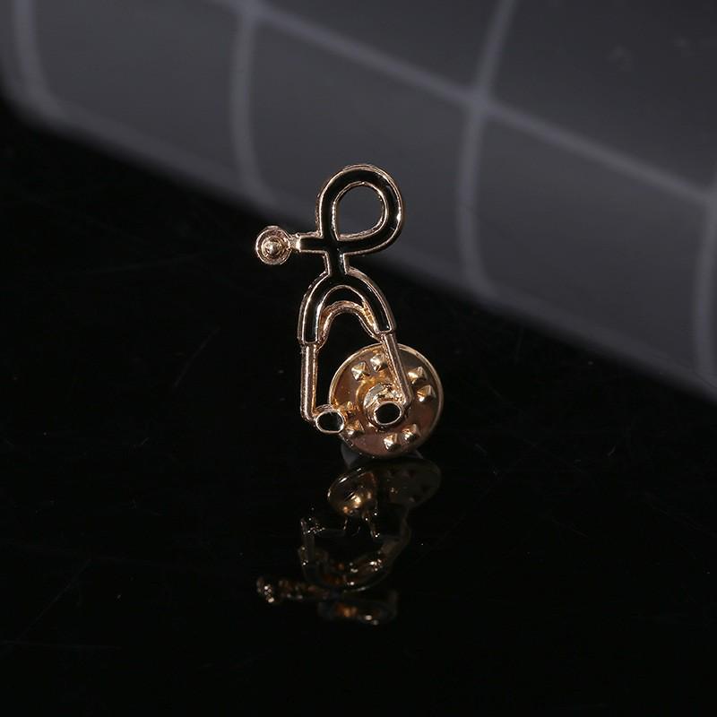 Брошь в виде стетоскопа в виде мультяшного доктора - Креативные европейские и американские украшения