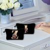 Cosmetic Bag 3D Digital Printing Letter Flower Pattern Female Multipurpose Delicate Pencil