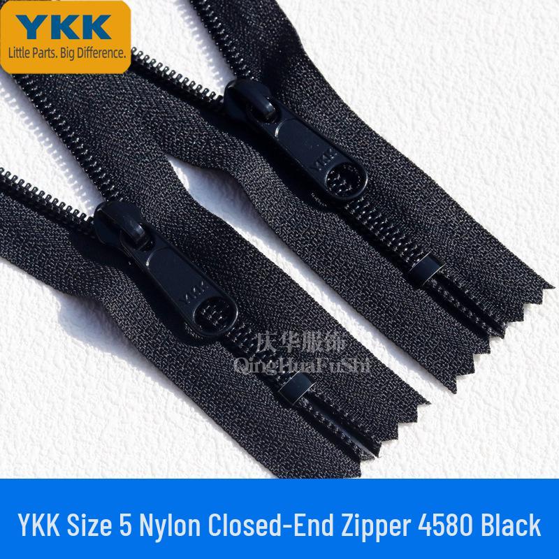 YKK №. 5 нейлоновых молний для карманов брюк с длинным бегунком без фиксатора - Идеально для официальной одежды и багажа.