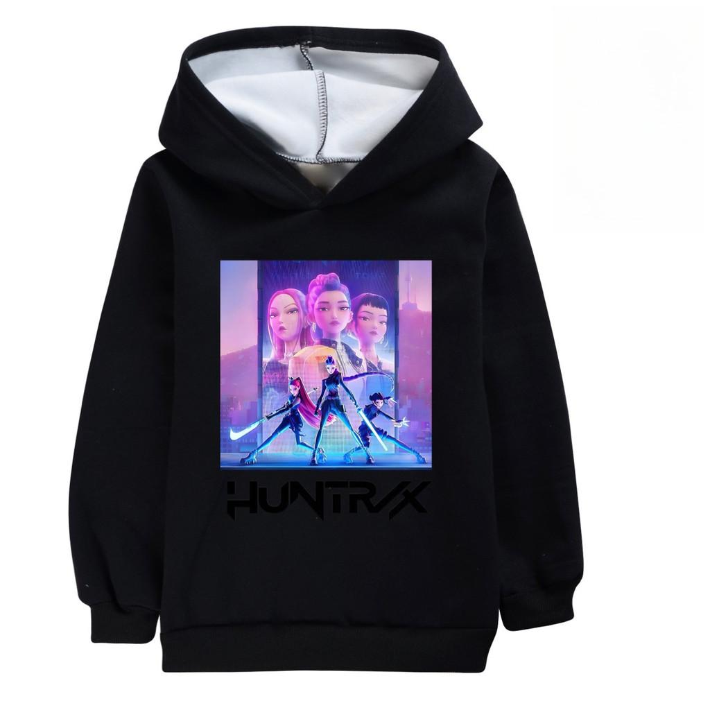 5020 Детская Толстовка для Девочек Huntrix Kpop Rumi Zoey Mira с Принтом, Повседневная, с Длинными Рукавами, Бархатная, Теплая, Зимняя