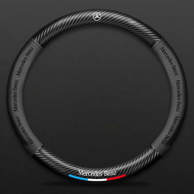 Car Steering Wheel Cover Anti Slip Protection Cover For Mercedes Benz W203 W204 W205 W206 W212 CLK GLA B C E S Class Accessories NV8