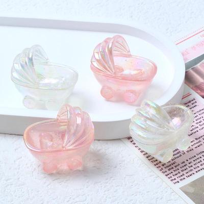 Брелок-крем с клеем в виде коляски для малышей в 3D-стиле - украшение из смолы своими руками