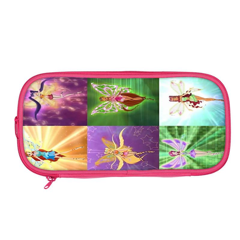 Winx Club Magic Reprint Polyester Pencil Box With Multiple Compartments For School