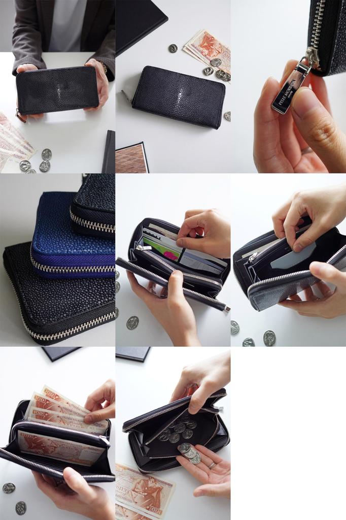 Long Wallet Round Zipper Blue [Pelle Morbida] PM-SR001-BLU