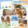 Interactive Cats Turntable Toy With Feather Wand, Multi-Layer Track Puzzle Toy For Indoor Cats, Self-Entertainment & Boredom Relief