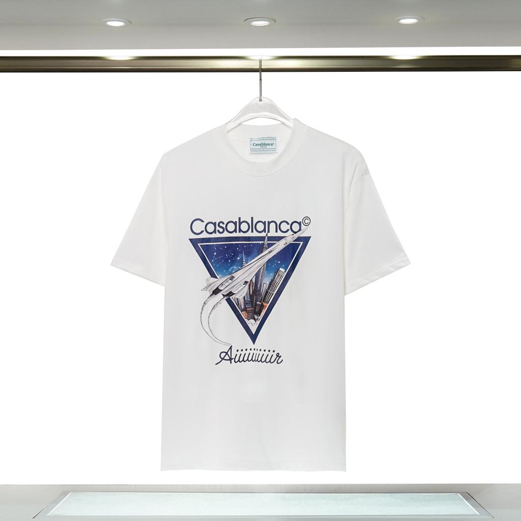 Casablanca 23 spring and summer new fantasy gate starry sky castle casa letter logo short-sleeved couple T-shirt