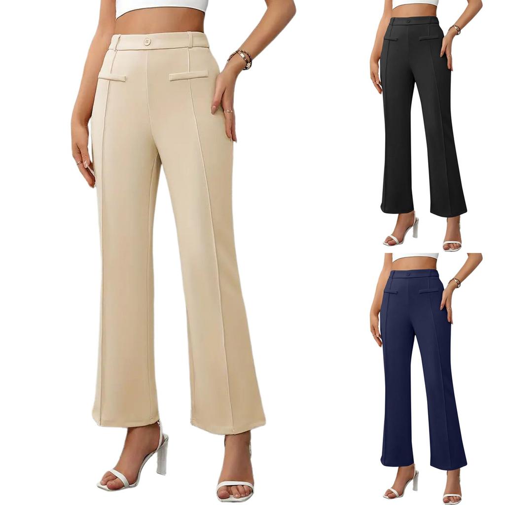 Women's Straight Pants Fashion Casual Pants Nine Point Harlan Pants
