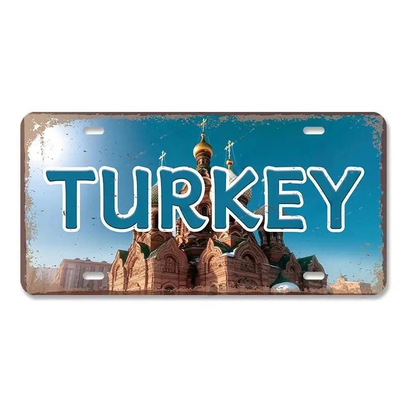 Винтажный кантри столица номерной знак металлические знаки ретро Америка Франция Бразилия металлический плакат пещера человек кафе бар паб настенный декор