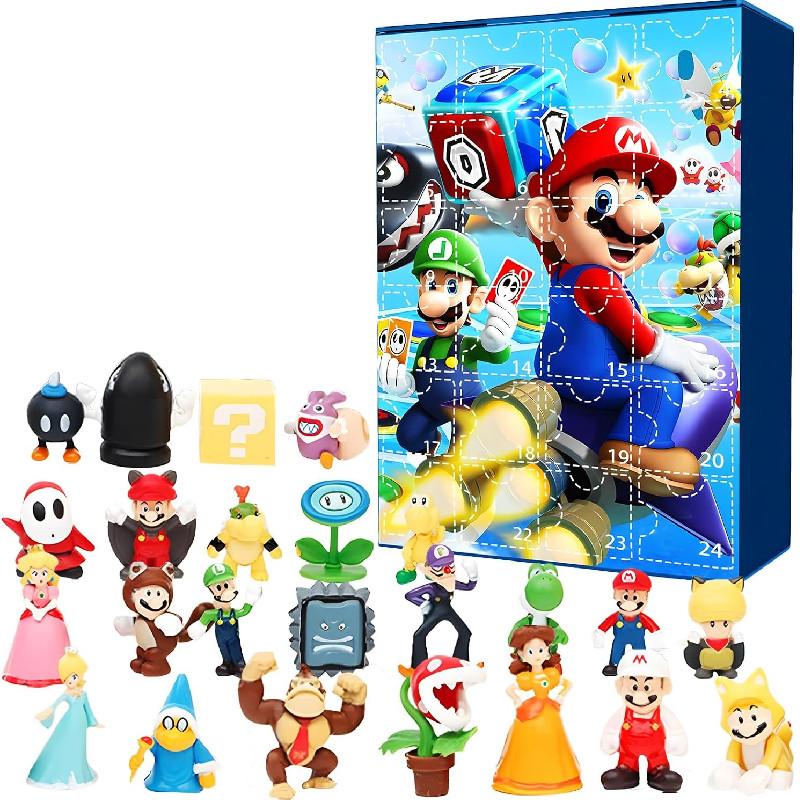 Рождественское смоляное украшение Super Mario с дисплеем на 24 отделения для дома, сада, мероприятий