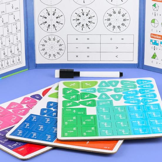 1/2 Sets Magnetic Fraction Tiles Circles Percentage Decimal Fraction Learning Math Manipulatives Elementary Teaching Aid Educational Fraction Puzzle