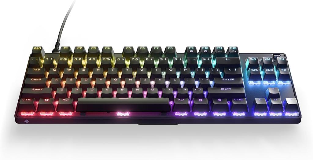 SteelSeries Gaming Keyboard Tenkeyless Apex 9 TKL JP Wired Japanese Layout Response Time Actuation Point Settable OptiPoint Optical Switch Heavy Duty