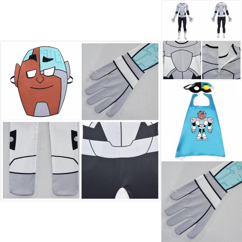 Привлекательный костюм Киборга из Юных Титанов для мальчиков, идеально подходящий для косплей-мероприятий супергероев