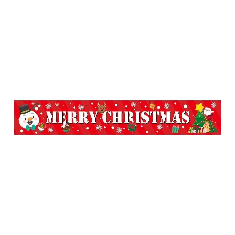 Atmosphere Santa Claus Christmas Banner Festive Ornament Navidad Noel Xmas Hanging Flag Snowman Christmas Decoration Outdoor