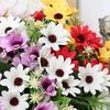 15 Heads Simulated Decorative Daisies Multicolors Chrysanthemum False Flower  Home Decoration