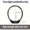 1 шт. Сверхпрочный противоугонный велосипедный цепной трос, портативный кодовый велосипедный замок с 4-значным перенастраиваемым кодом, подходит для велосипедов -16 дюймов
