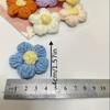 30 шт. 1,6 дюйма Цветочные нашивки крючком, вязаные цветочные лепестки, ручная работа, красивые вязаные цветы, лепестки, вязаные цветы