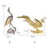 Golden Auspicious Zinc Zinc Zinc Alloy Antique Home Decor Crafts Phoenix Figurine Incense Stick Holder