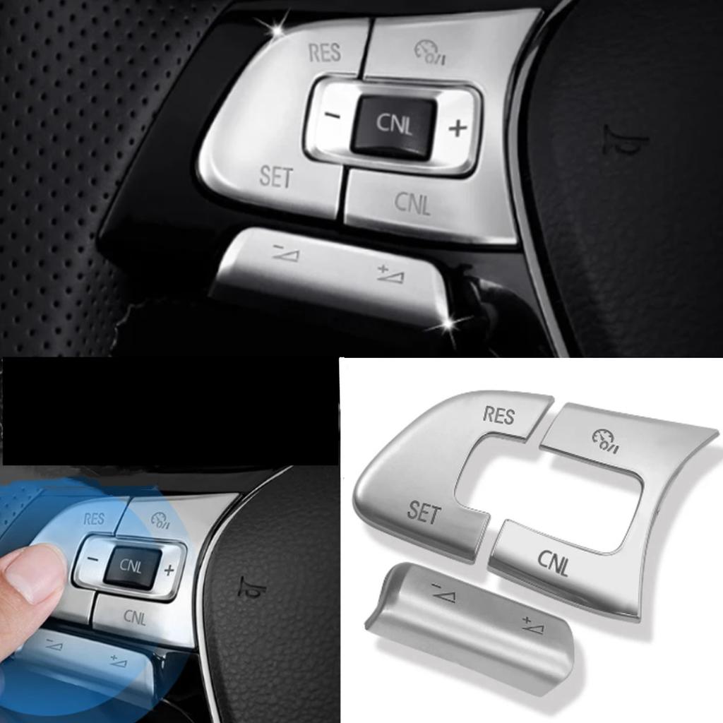 Для VW Volkswagen GOLF 7 MK7 Tiguan Passat B8 Sharan 2016-19 автомобилей многофункциональная кнопка рулевого колеса крышка ключа отделка наклейки