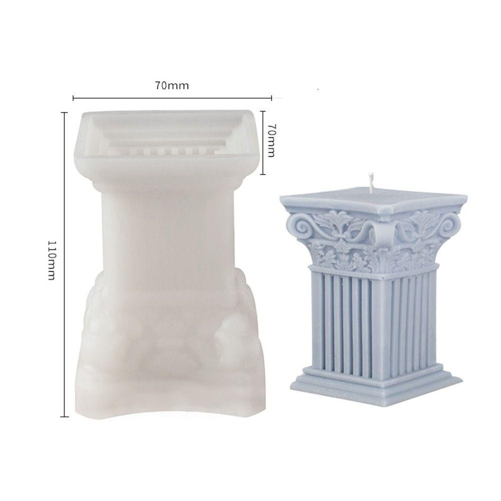 Принадлежности Инструменты для лепки из глины ручной работы Силиконовая римская колонна 3D-арт Восковая форма Форма для торта из смолы Форма для свечи