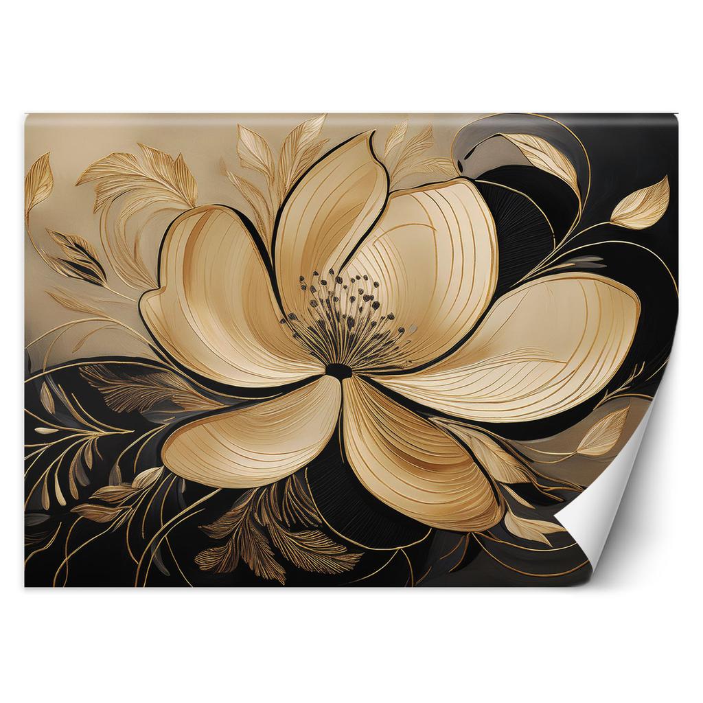 Wallpaper Flowers Leaves Glamour