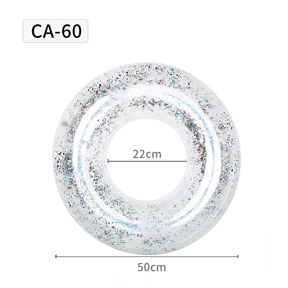 Прозрачный блестящий бассейн, кольцо для плавания, надувная трубка для взрослых и детей, гигантский поплавок для мальчиков и девочек, водная забавная игрушка, круги для плавания