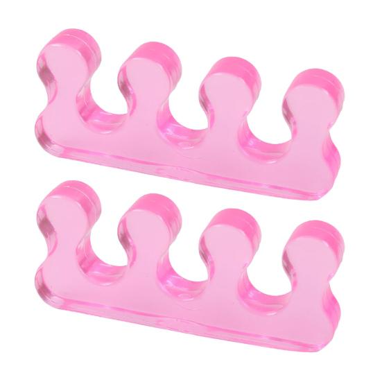 1 Pair Toe Separator for Overlapping Toes, 3-Hole Blue Gel Bunion Corrector, Soft SEBS Foot Spacer for Hallux Valgus, Toe Straightener for Women