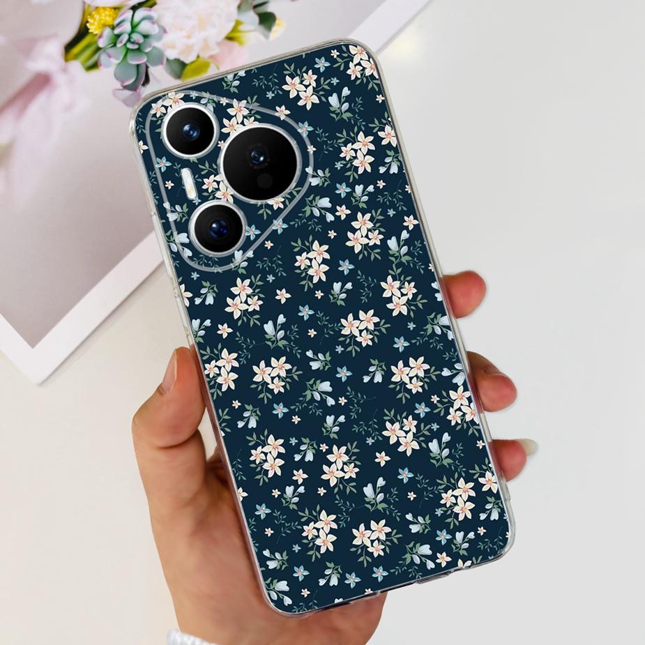 Чехол для Huawei Pura 70 Милый мультяшный расписной чехол Прозрачный силиконовый чехол для телефона Для Huawei Pura 70 Pro Plus Pura70 Pro + Мягкий чехол