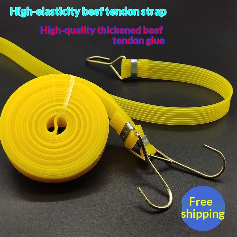 Elastic Cargo Tie Down Straps 100-300Cm Motorcycle Bike Bungee Cord For Luggage Transport High Elasticity Rubber Security Rope
