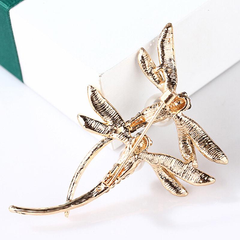 Женская жемчужина животное стрекоза эмаль брошь булавка Custome ювелирные изделия