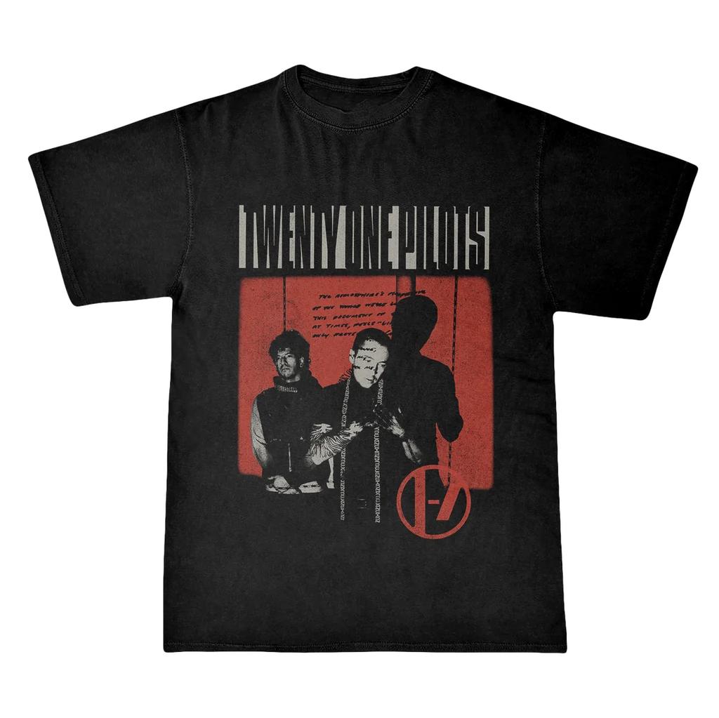Винтажная повседневная футболка оверсайз Twenty One Pilots для женщин и мужчин
