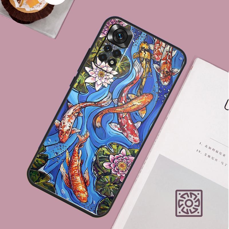 Чехол-картина с рыбой Кои для Xiaomi Redmi Note 12 11 8 9 10 13 Pro 12S 11S 10S 9S Redmi 13C 9C 10C 12C