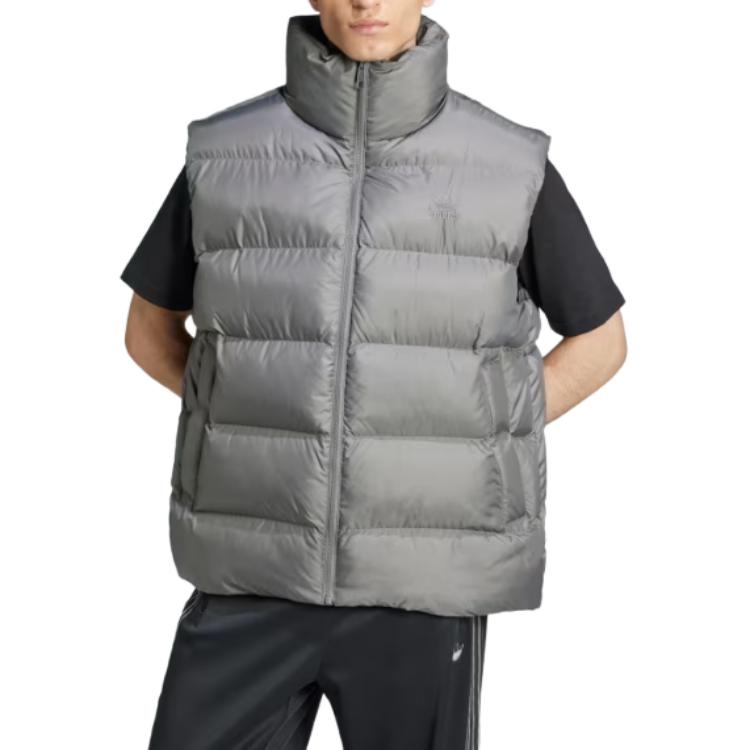Adidas Clothing Vests Men's Gray Stand Collar Moderate Other IY3401