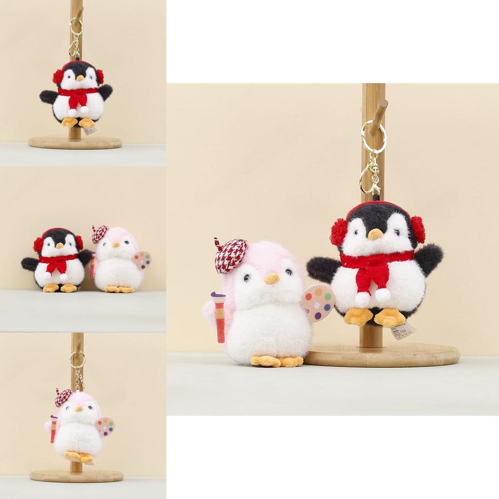 Милая плюшевая игрушка-пингвин для сумок и украшения автомобиля