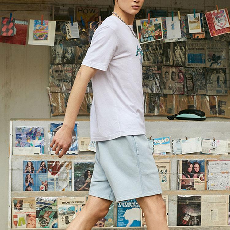 Li Ning Sports Trend Series Solid Color Logo Print Short Sleeve T-Shirt Men Tops White AHSS321-1