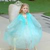 Children's Frozen Elsa Princess Shawl Cape with Veil
