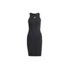 Originals Solid Color Round Neck Pullover Letter Logo Print Embroidery Slim Fit Mid-Waist Midi Sleeveless Dress Women Dress Black IT9881