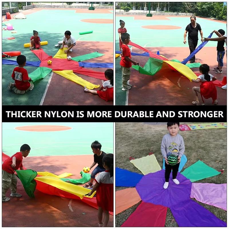 Outdoor Play Toys For Kids Big Rainbow Parachute Physical Training Toy Sport Game Tents Plaything Umbrella Octagonal