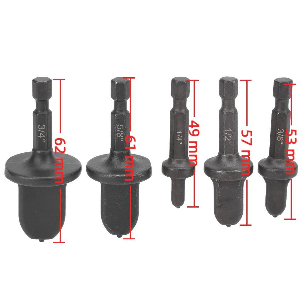 5 Pcs Set Swaging Tool Set 1/4 Inch Hex Shank HVAC Repair Kit  for Air Conditioner Repair