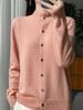 Women's Ruffle Wool Cardigan: Soft, Skin-Friendly, 100% Wool, Versatile Autumn and Winter Outerwear.