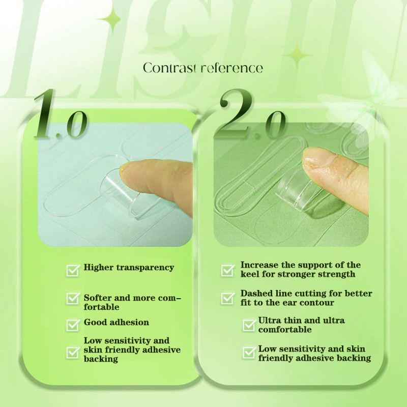 18 шт. Косметические корректоры для ушей, наклейки для ушей Elf, самоклеящиеся косметические наклейки для ушей, невидимые наклейки для ушей