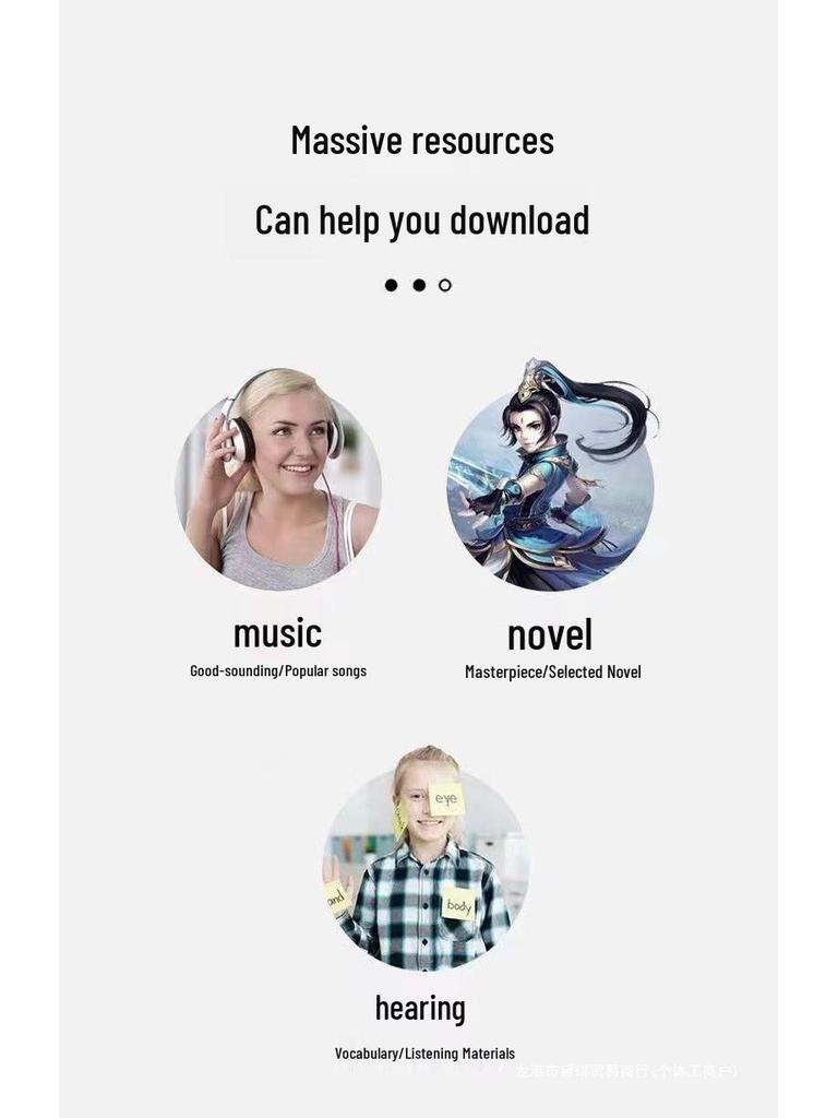 Студенческий сенсорный MP4/MP3-плеер 2025 года с Bluetooth для чтения и музыки