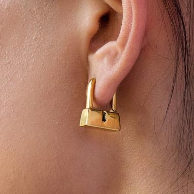 Дизайн Sense 18K Золотые серьги-замки Серьги Модные Универсальные украшения