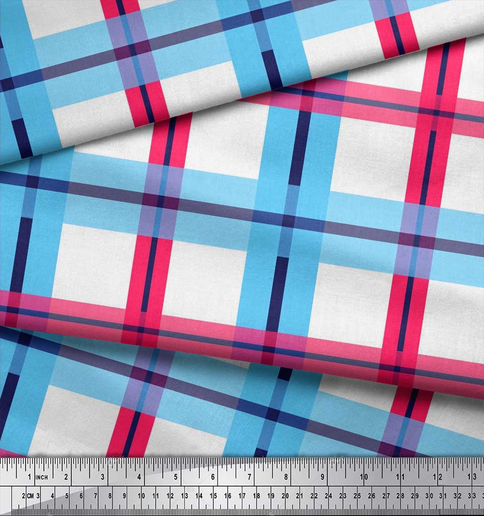 Soimoi Ткань японский креп-сатин в клетку с принтом в клетку швейная ткань метр 42 дюйма