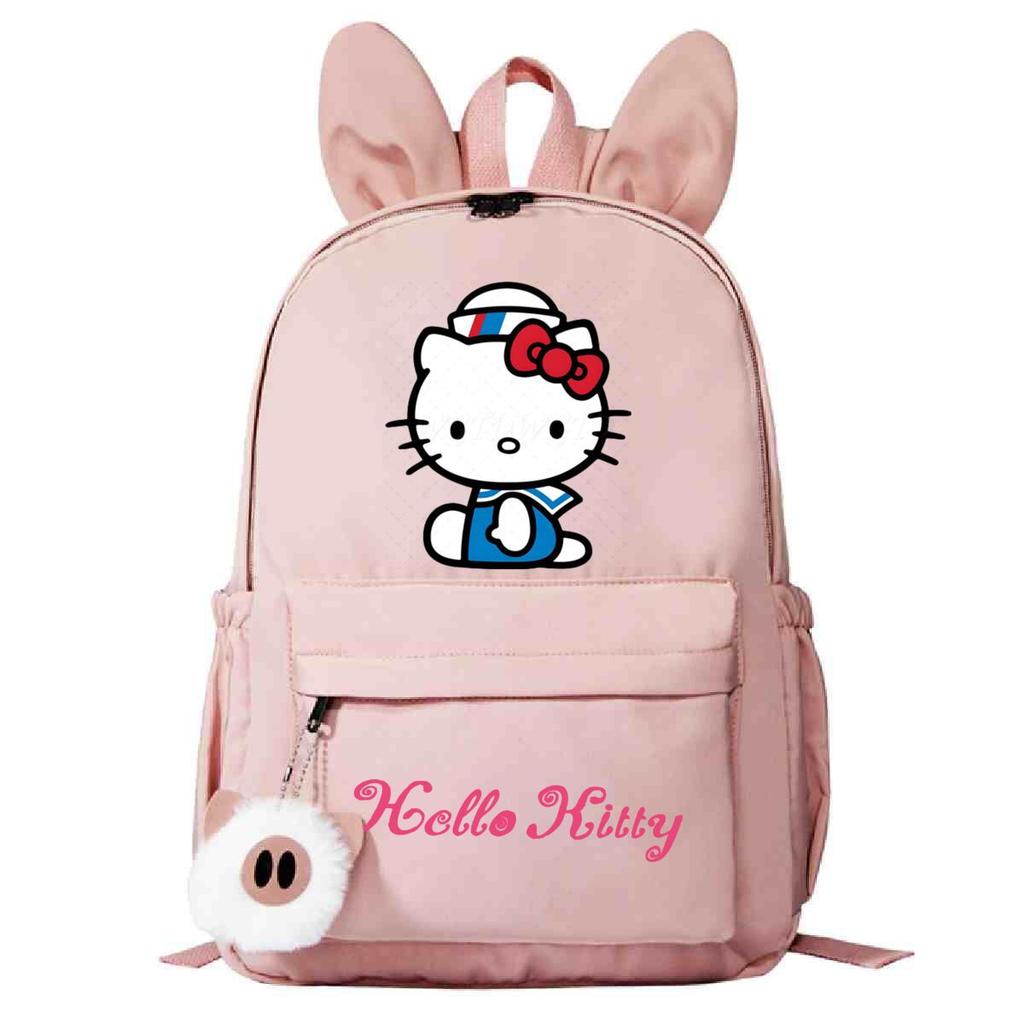 College Style Cute Print Junior High School High School Student Schoolbag Large Capacity Rabbit Ears Backpack Female