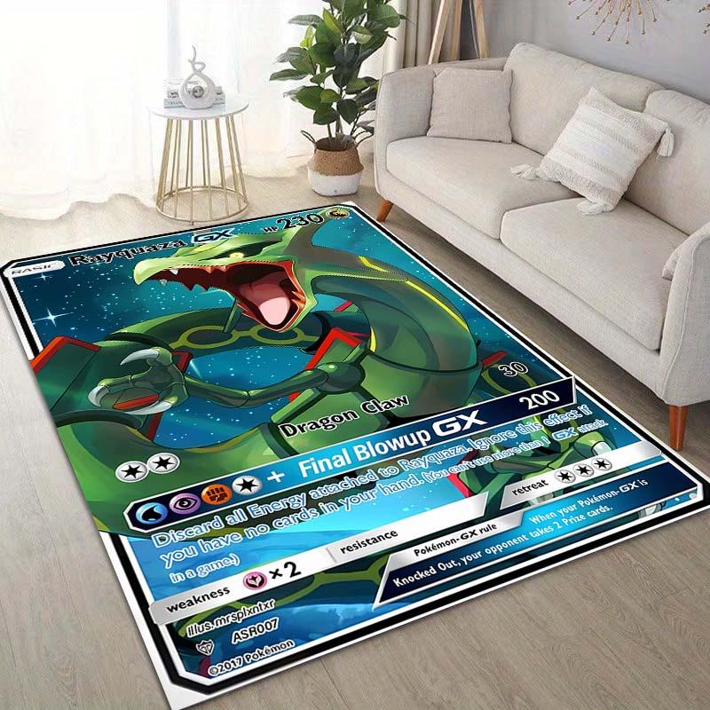 1PC Pokémon Game Cards Print Carpet for Living Room Bedroom Kid's Room Home Decor Area Rug Non-slip Mat Sofa Cloakroom Mat