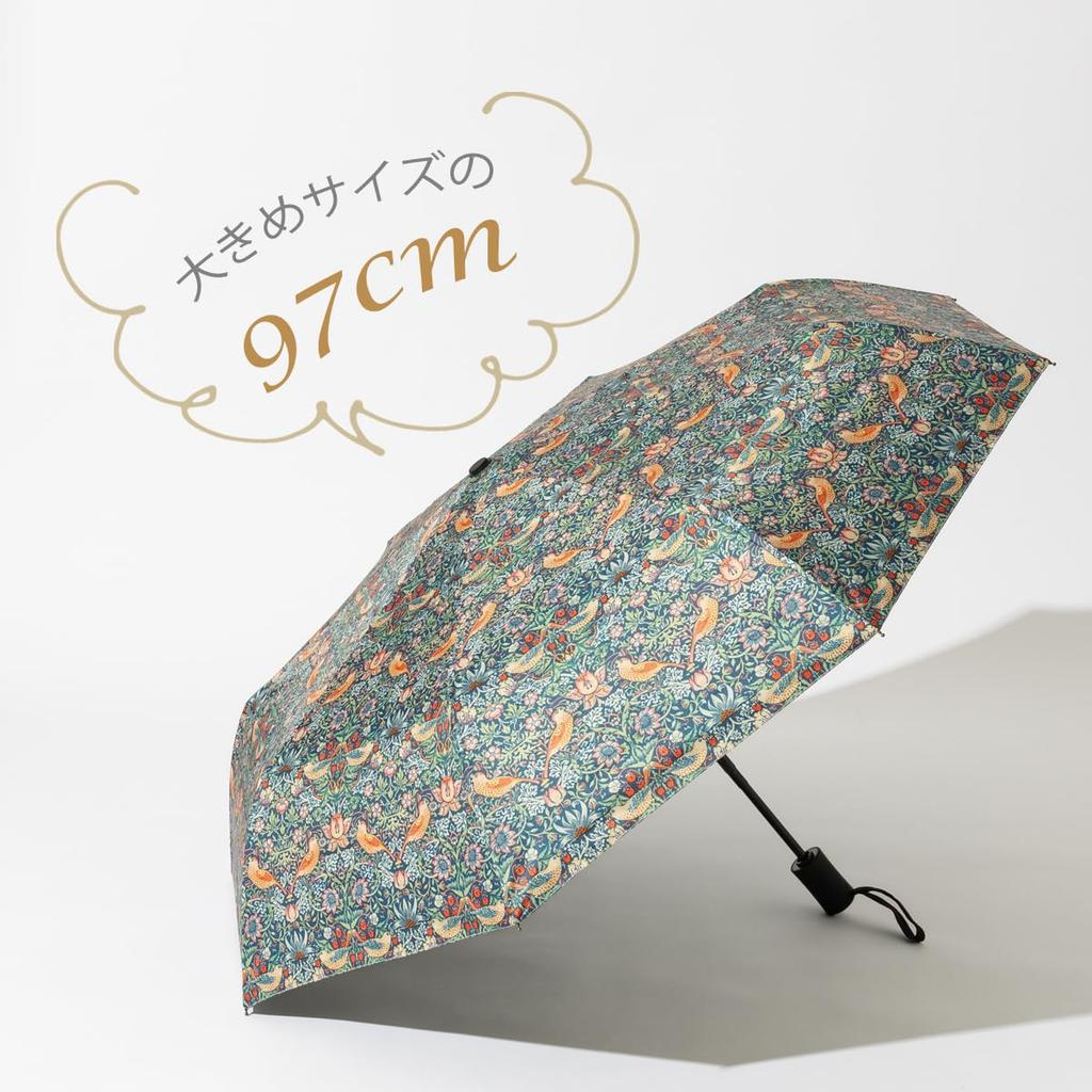 Автоматический складной зонт Jubilee William Morris, подходит для солнечной и дождливой погоды, защита от УФ-лучей, Открытие/Закрытие, Дни, 95% Защита, UPF40+