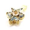 [G1670] - Позолоченный кулон с аквамарином «Хрустальный цветок»